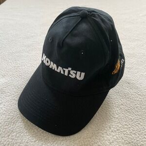 Mens OSFM Hat Black Komatsu Joy Global Heavy Machinery Embroidered Port Company